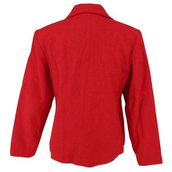 Coldwater Creek Jacket Womens Large Red Tweed Lined Blazer Pockets Career - Picture 3 of 16